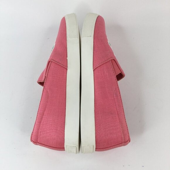 KATY PERRY The Kerry Canvas Slip-On Pink Palm Tree Sneaker Size 7M - Picture 13 of 15